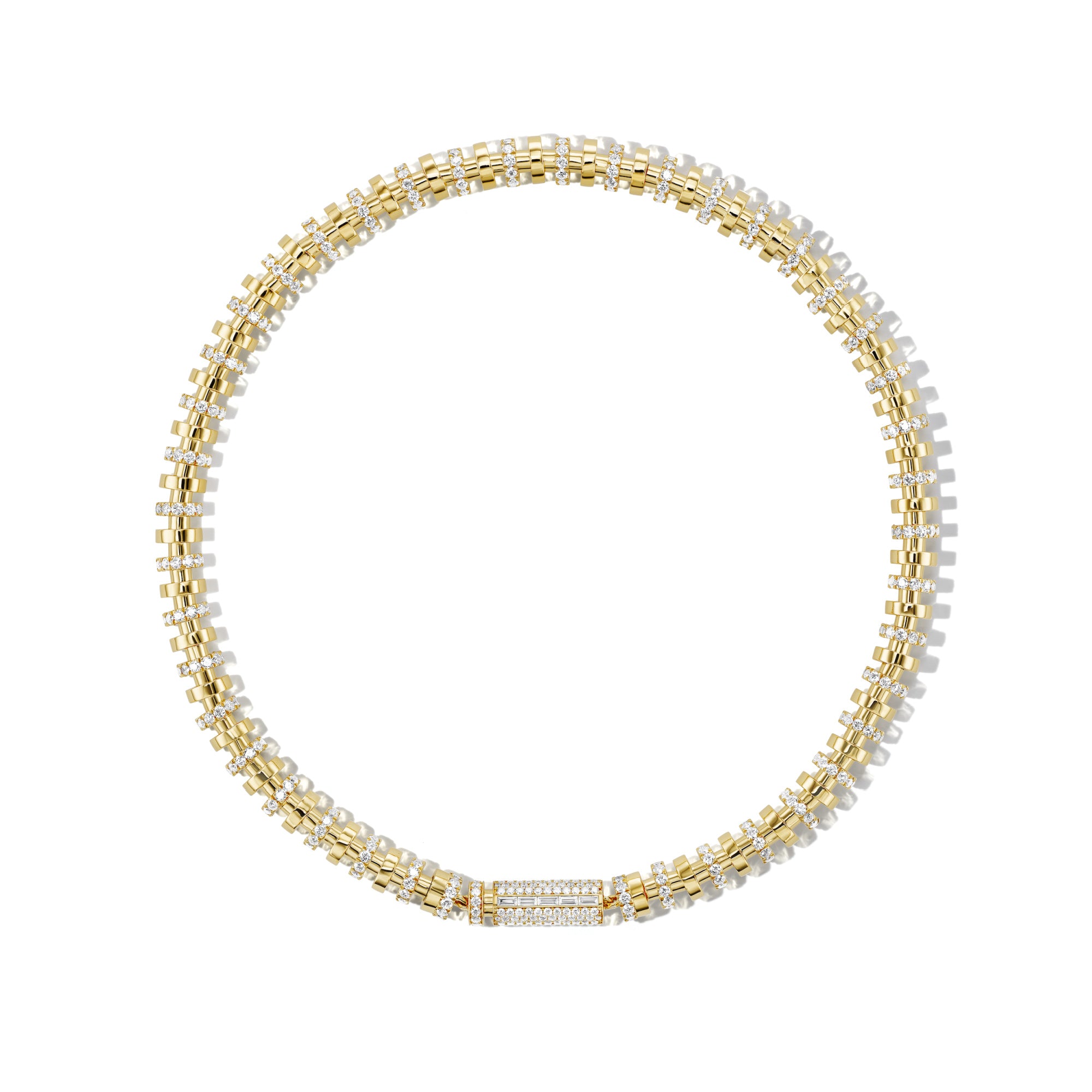 Pavé Diamond Reverberations Necklace | 18K Rose Gold