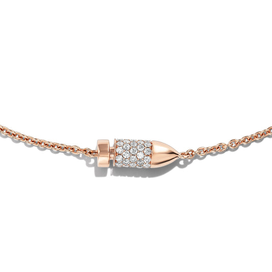 PAVÉ DIAMOND BULLET NECKLACE