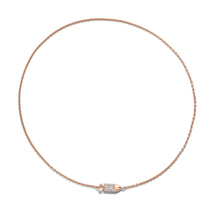 PAVÉ DIAMOND BULLET NECKLACE