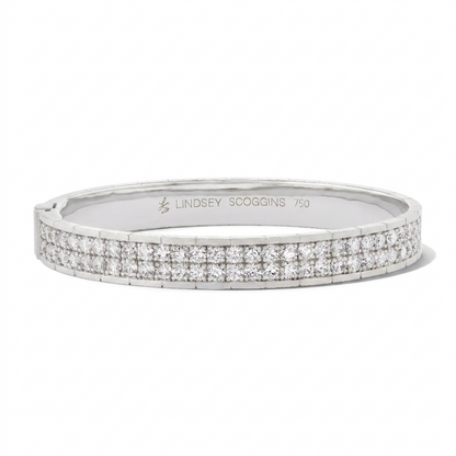 NOTE TO SELF TWO ROW PAVE DIAMOND BANGLE