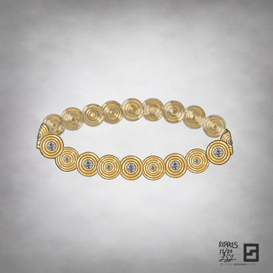 RIPPLE EFFECT DIAMOND LINK BRACELET