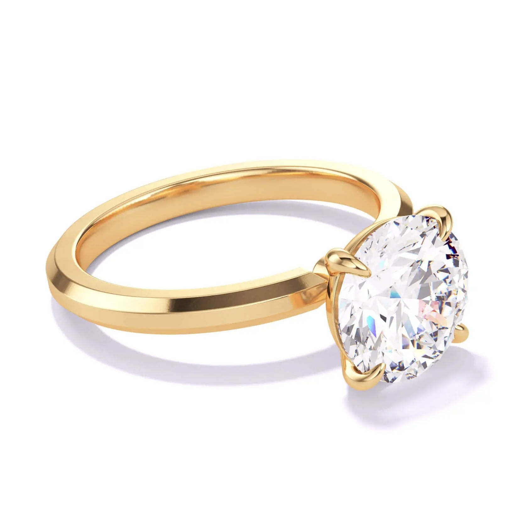 solitaire engagement ring thin band