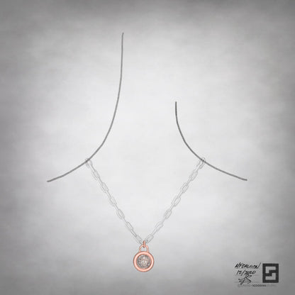 pave diamond locket front view