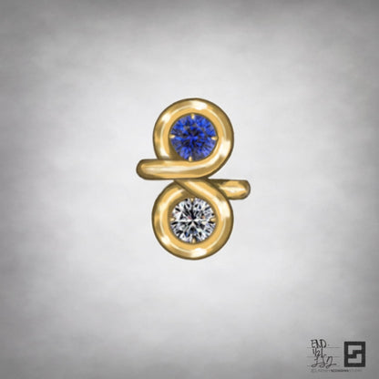 ENDLESS LOOP TOI ET MOI RING IN 18K ROSE GOLD