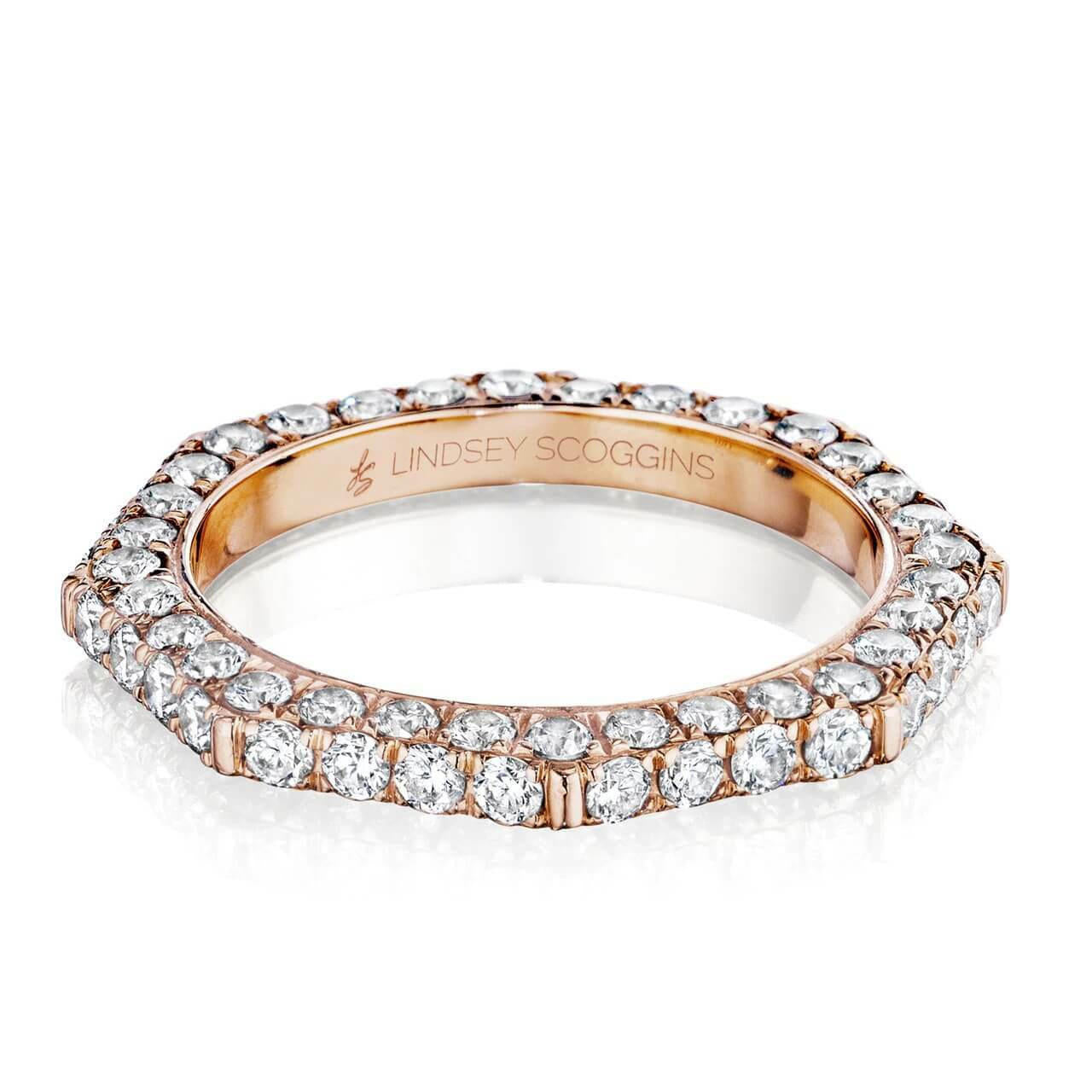 STILL TRIPLE ROW WRAPPED PAVE BAND - SIZE 5 OR 6 ROSE GOLD