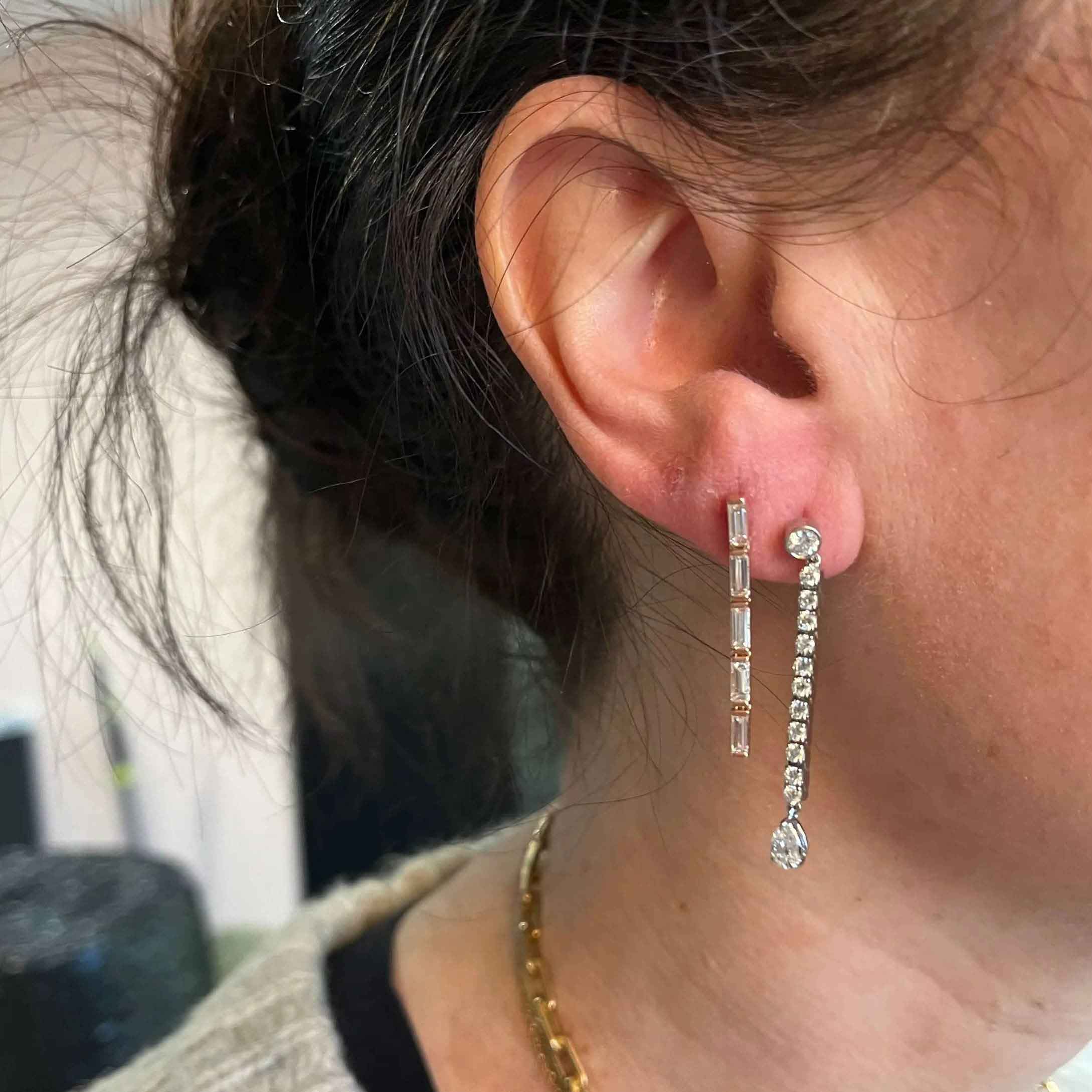 diamond drop earrings