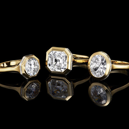 bezel-set-diamond-rings