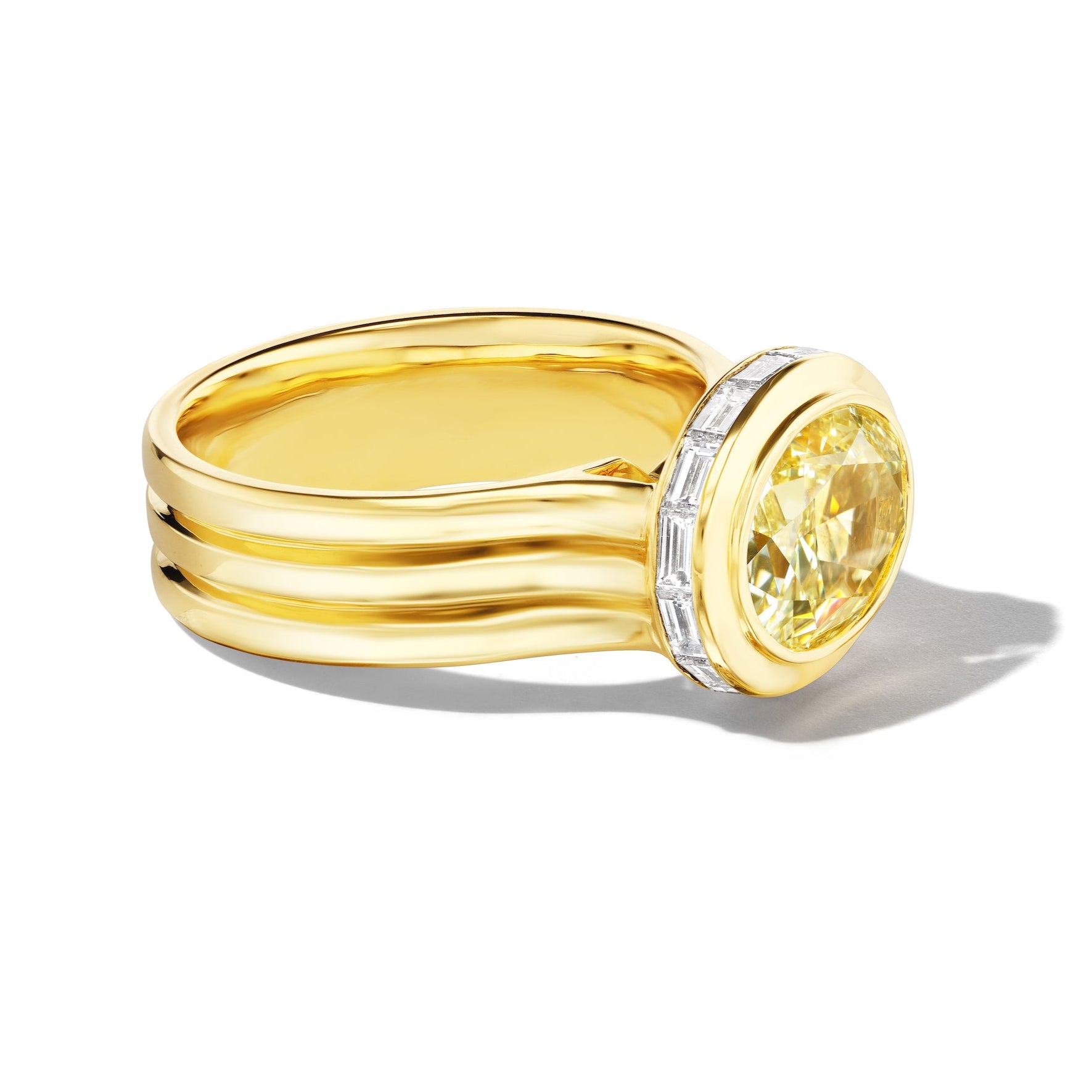 Yellow Concentric Rings Custom Design Story | Bespoke Yellow Diamond Engagement Ring