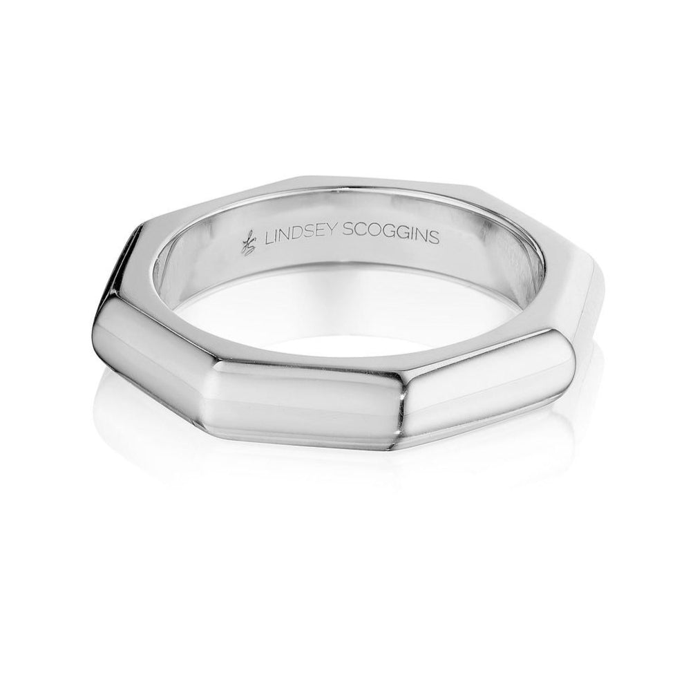 domed platinum wedding band