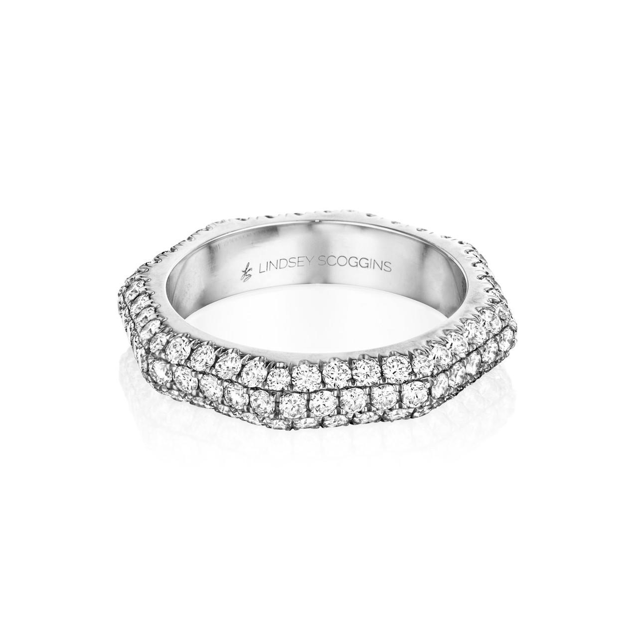 STILL TRIPLE ROW DOMED PAVE BAND