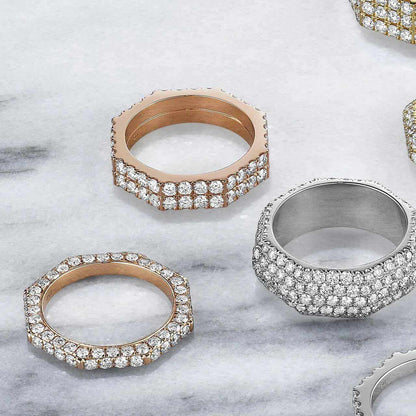 Still Collection Pave Diamond Bands