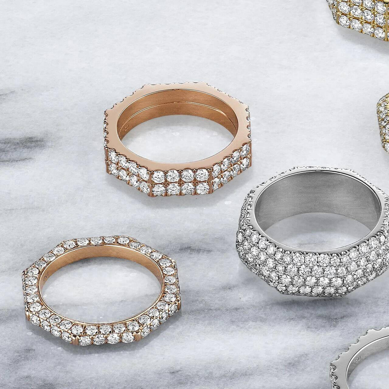 Still 5 Row Diamond Band