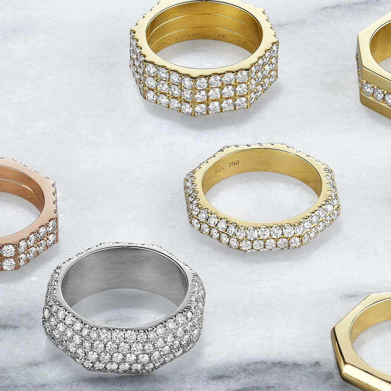 Still Collection Pave Diamond Bands