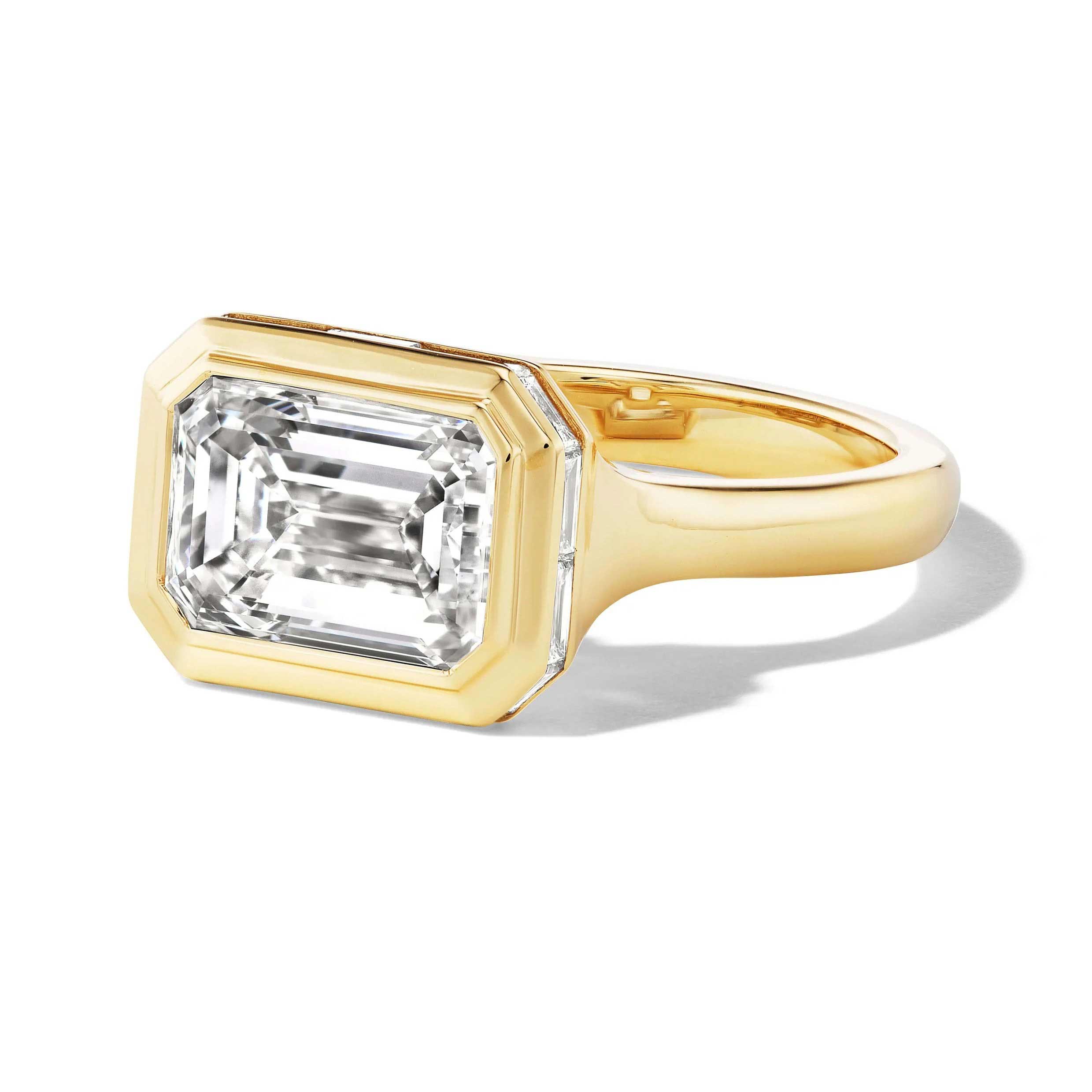 east west engagement ring 