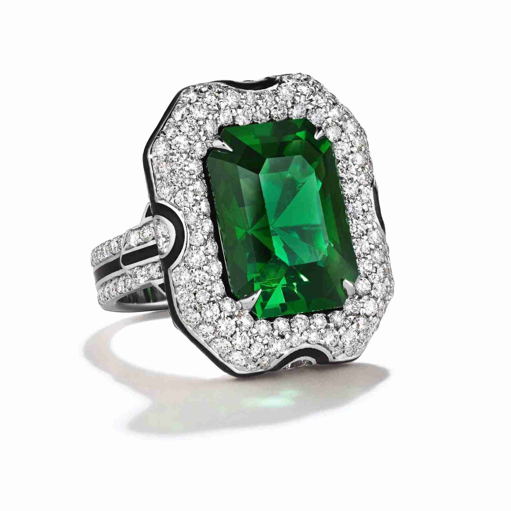 custom gemstone engagement ring