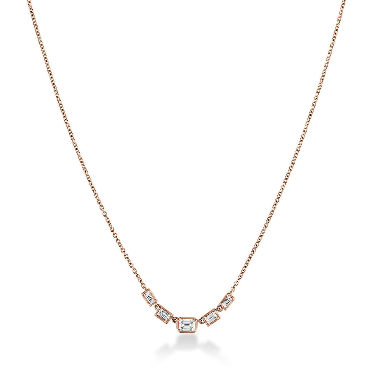 5 STONE DIAMOND TENNIS NECKLACE