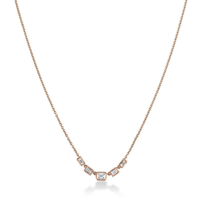 5 stone diamond tennis necklace