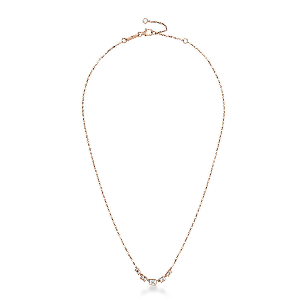 5 stone diamond tennis necklace