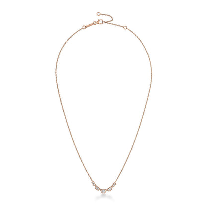 5 stone diamond tennis necklace