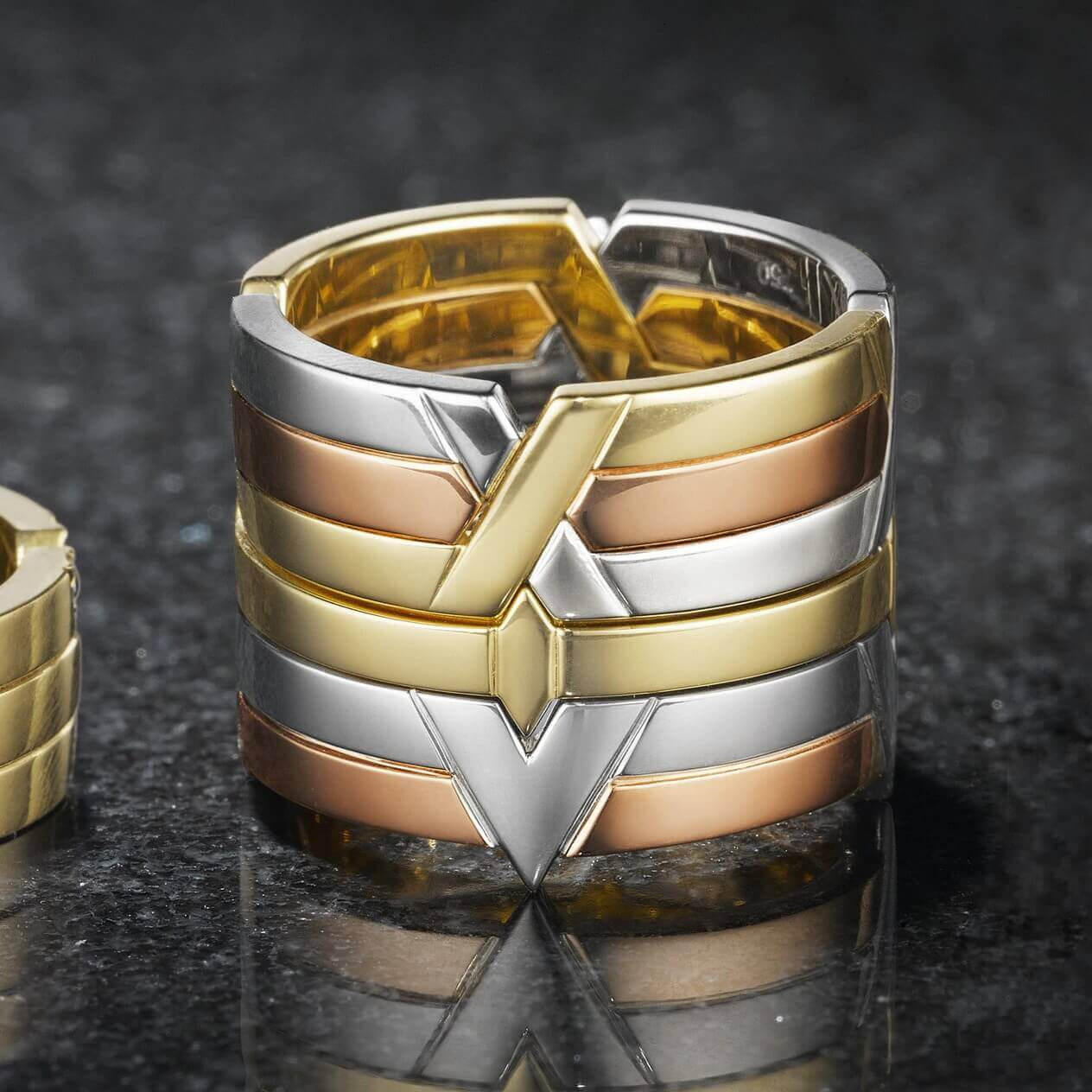 TIME Collection bold gold wedding bands