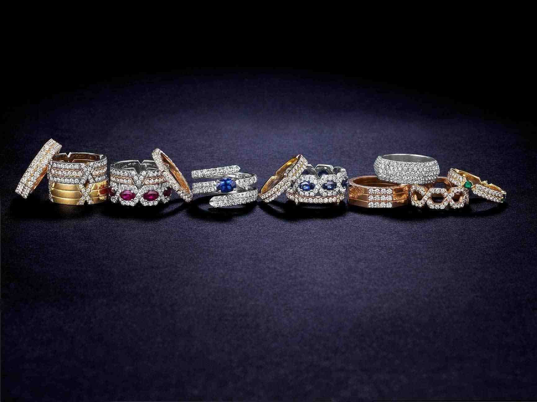 Emerald cut diamond Note to Self band