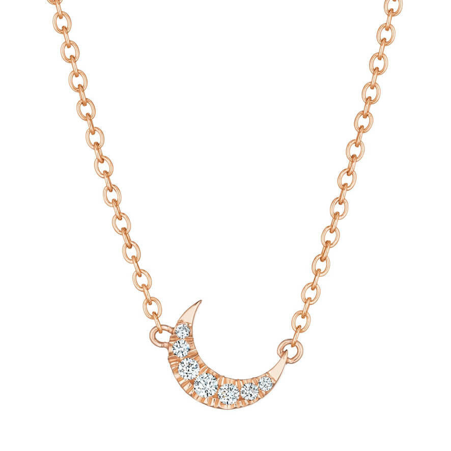 DIAMOND MOON NECKLACE