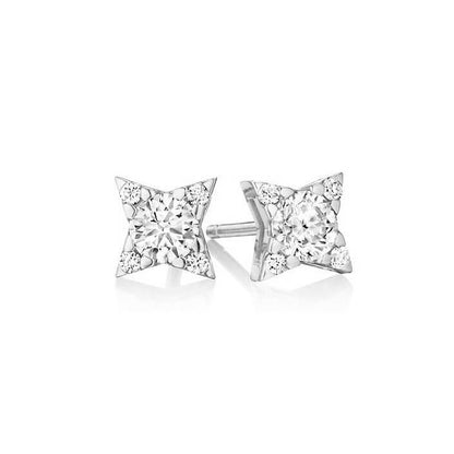 Diamond star earrings