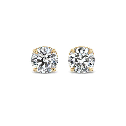 diamond stud earrings with crown setting