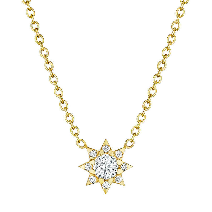 DIAMOND SUN NECKLACE - AVAILABLE NOW