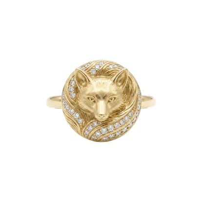 DIAMOND AND GOLD WRAPPED FOX RING