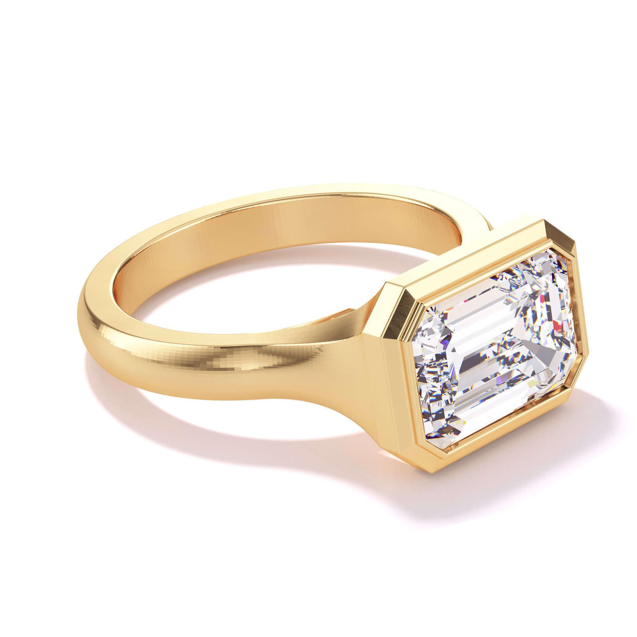 east west engagement ring