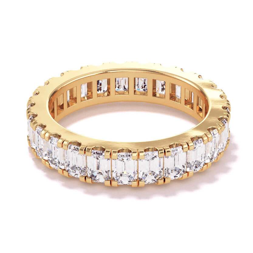 SIGNATURE COMFORT FIT EMERALD CUT ETERNITY BAND - 3.25 CTW