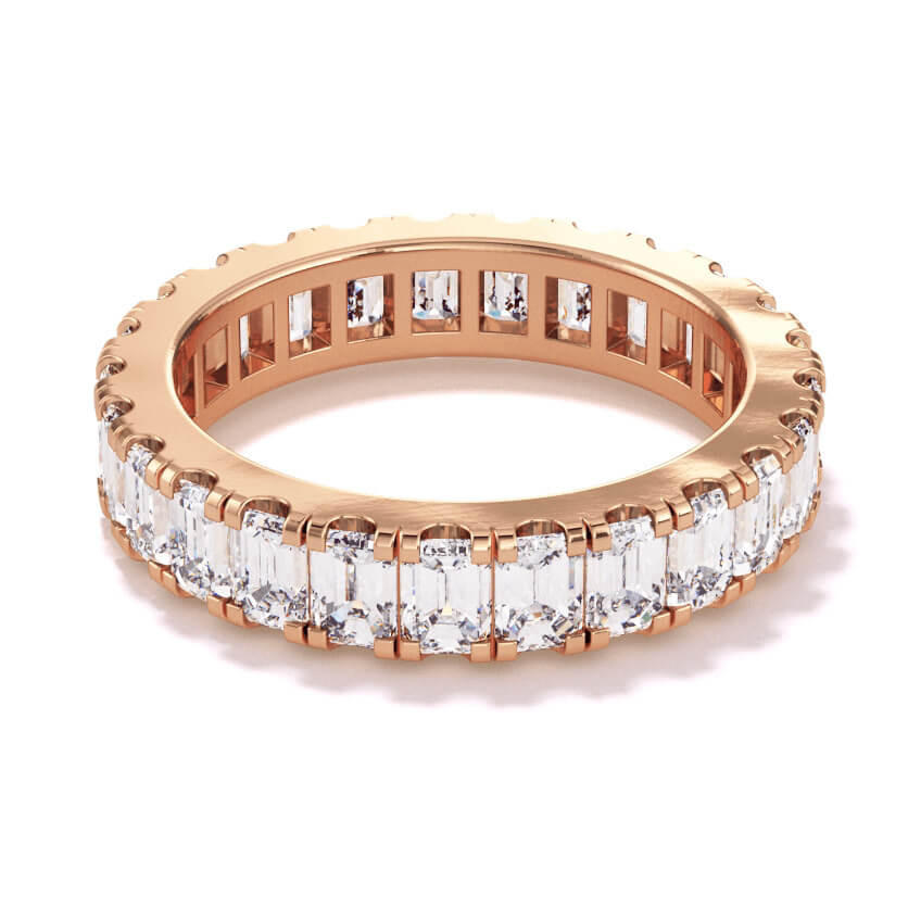 SIGNATURE COMFORT FIT EMERALD CUT ETERNITY BAND - 3.25 CTW