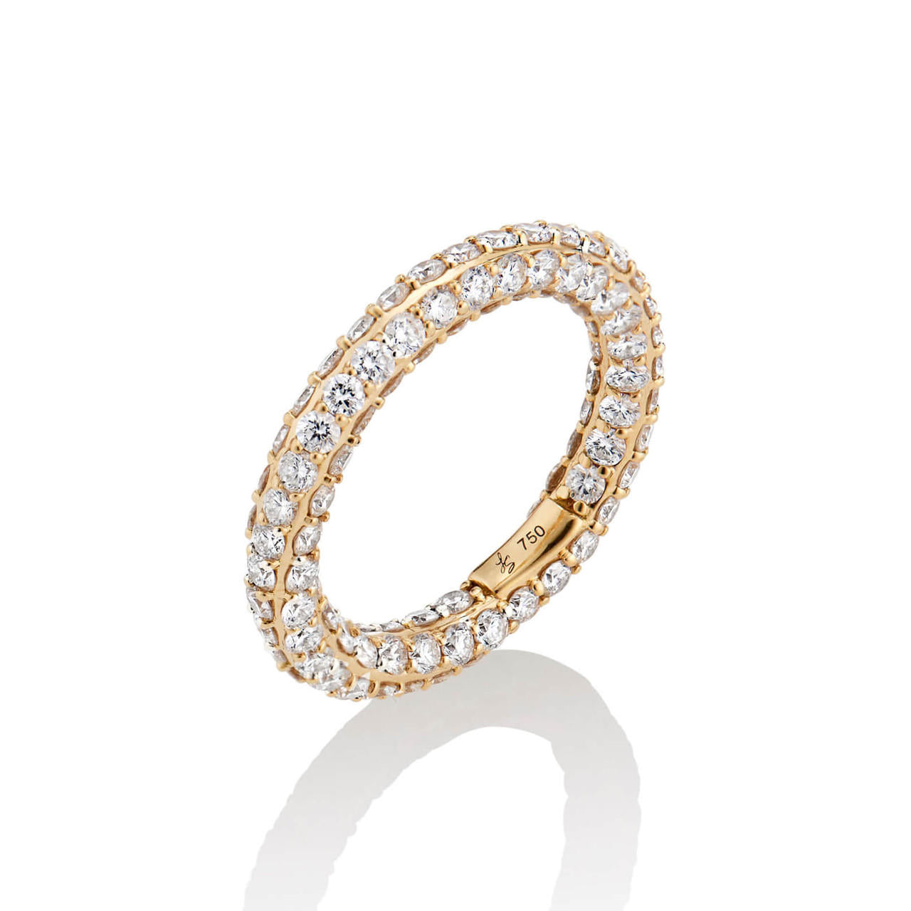 gold and diamond eternity band