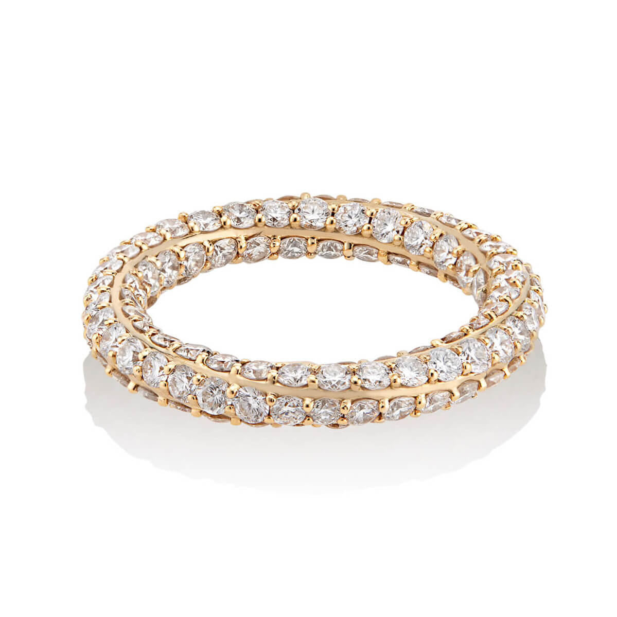 gold and diamond eternity band