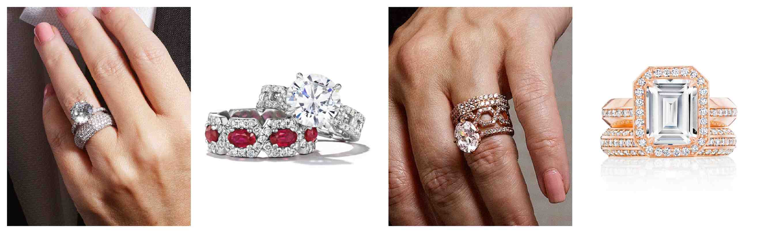 engagement ring and wedding band