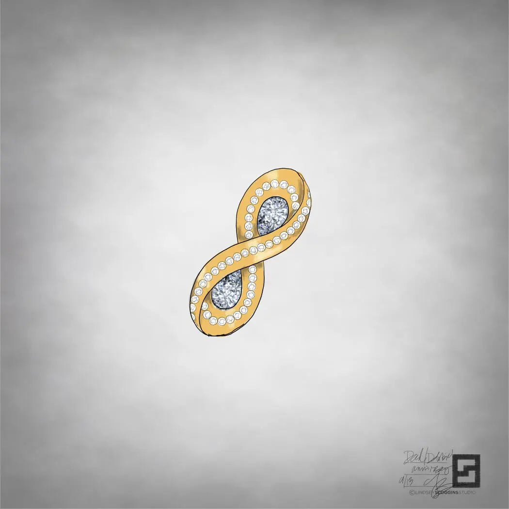 BESPOKE DIAMOND INFINITY BROOCH