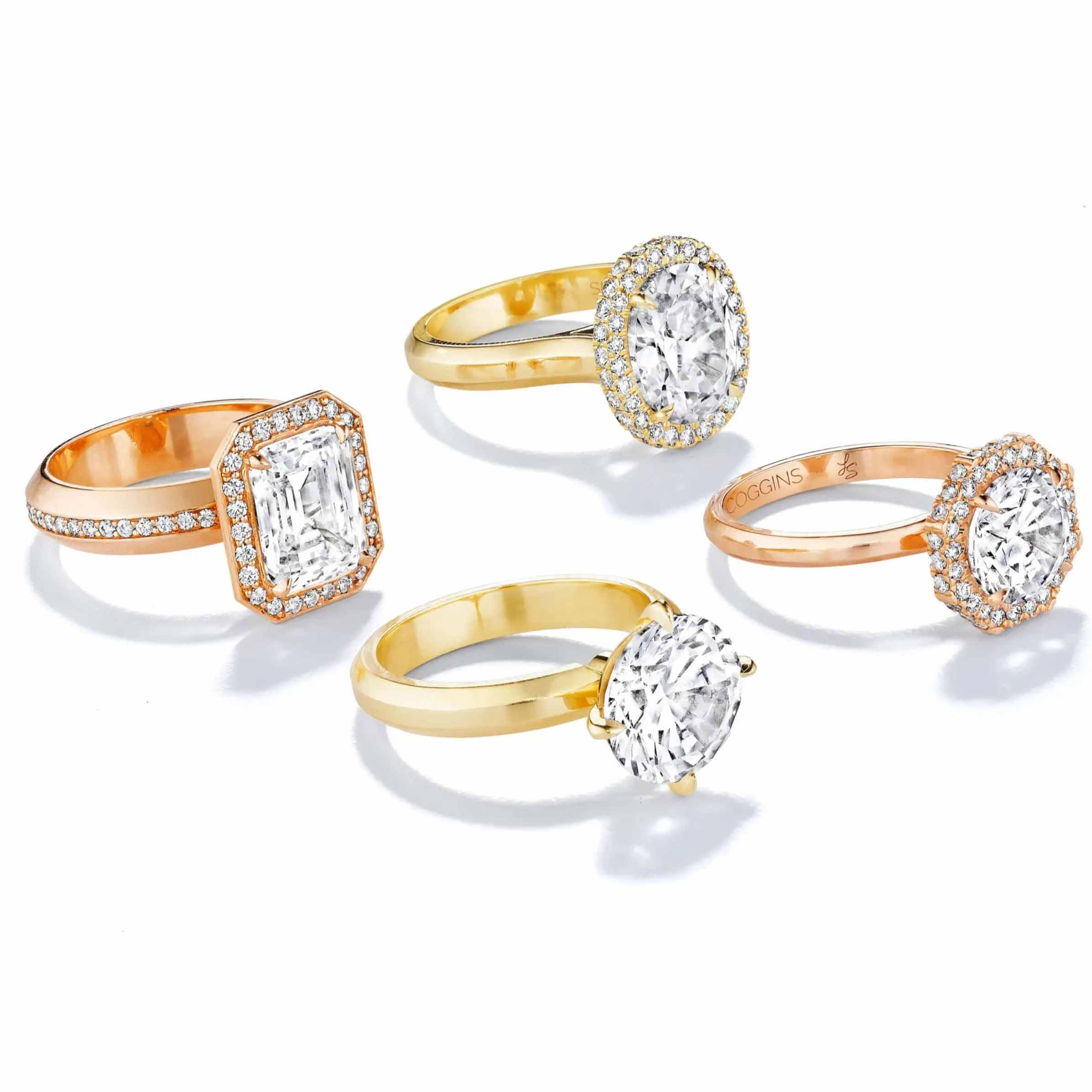 three phases collection classic engagement rings